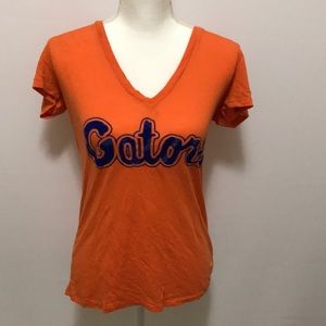 PINK Florida gators V-neck orange T-shirt Size S